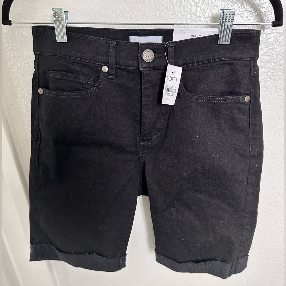 Loft Black Jean Shorts